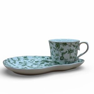 Grace Teaware Greeny Garden Fine Porcelain Tea Snack Set NEW